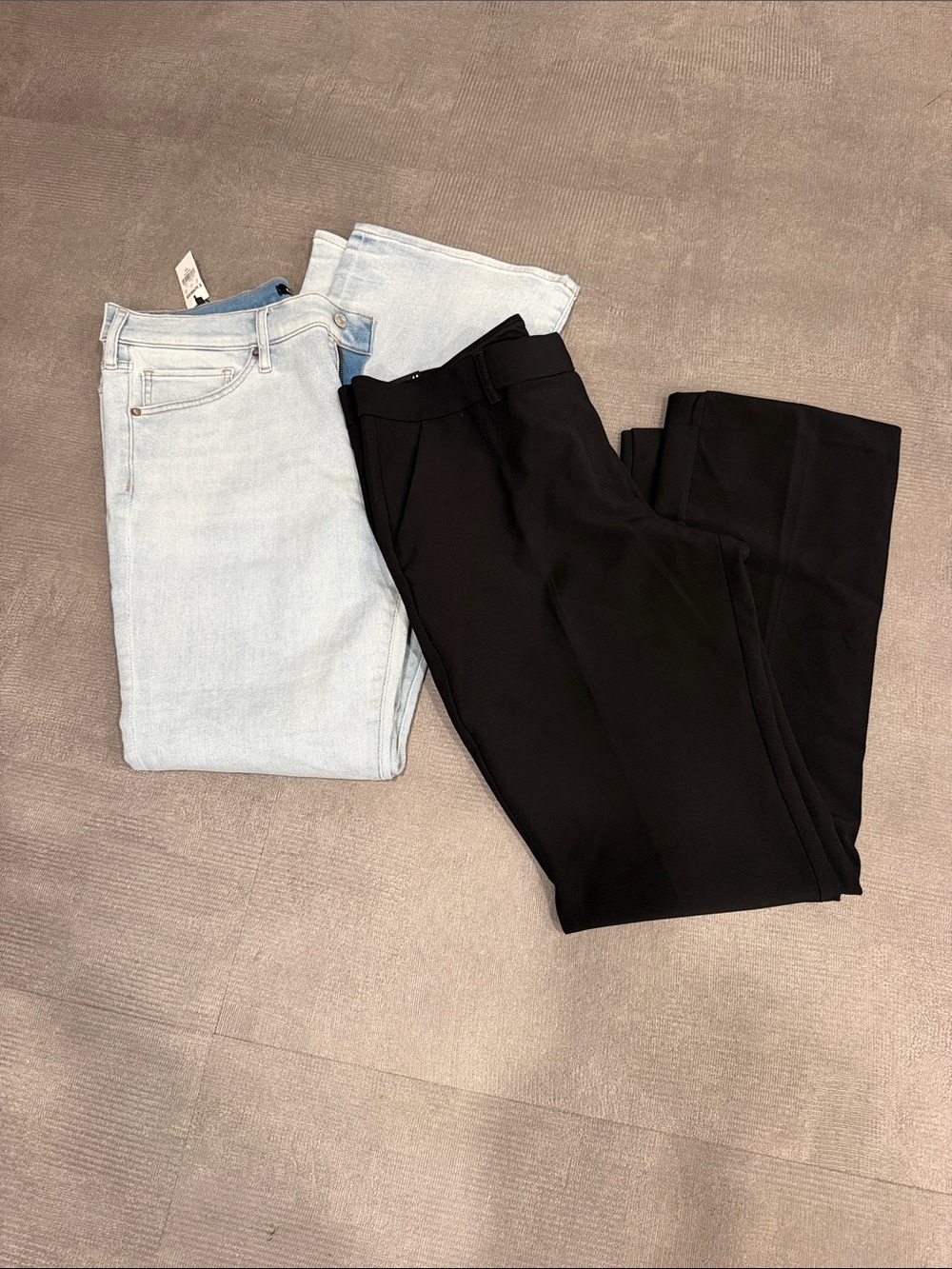 Express Editor Black Wide Leg Dress Pants & Boot Mid Rise Jeans Bundle 14
